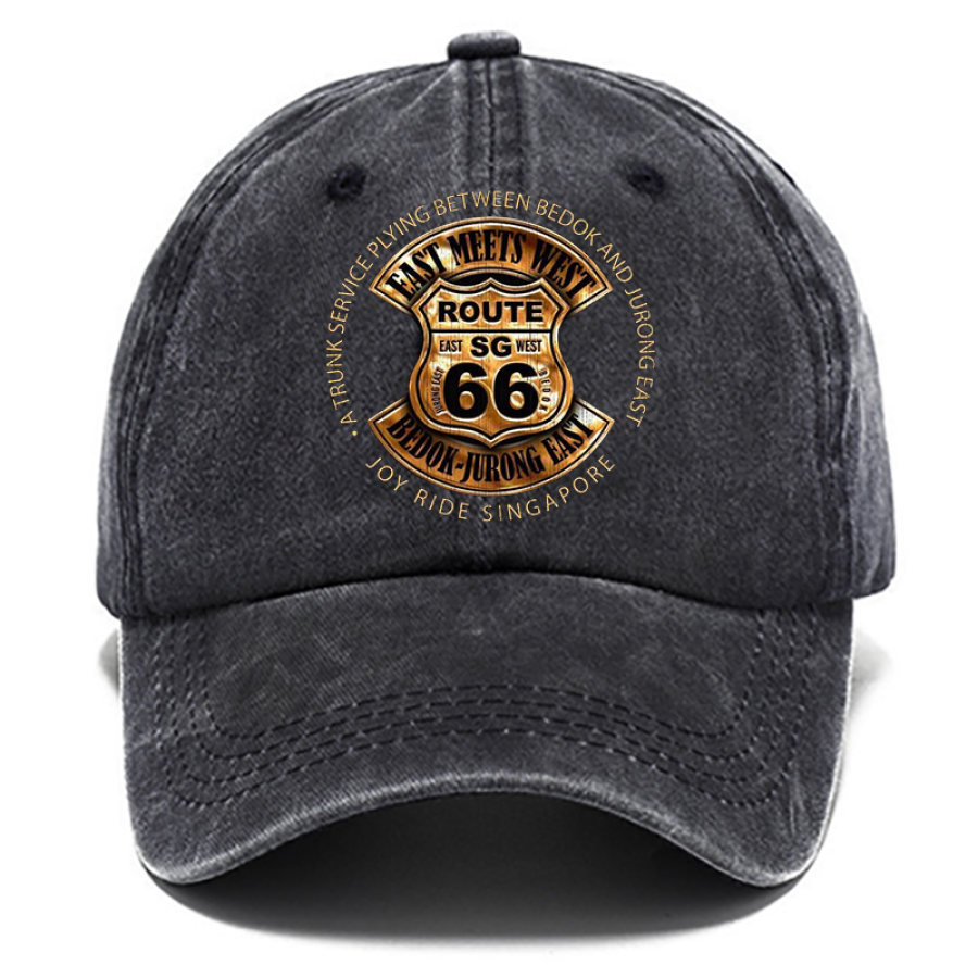 

Route 66 Road Trip с принтом хлопковая шляпа от солнца винтажная уличная повседневная кепка