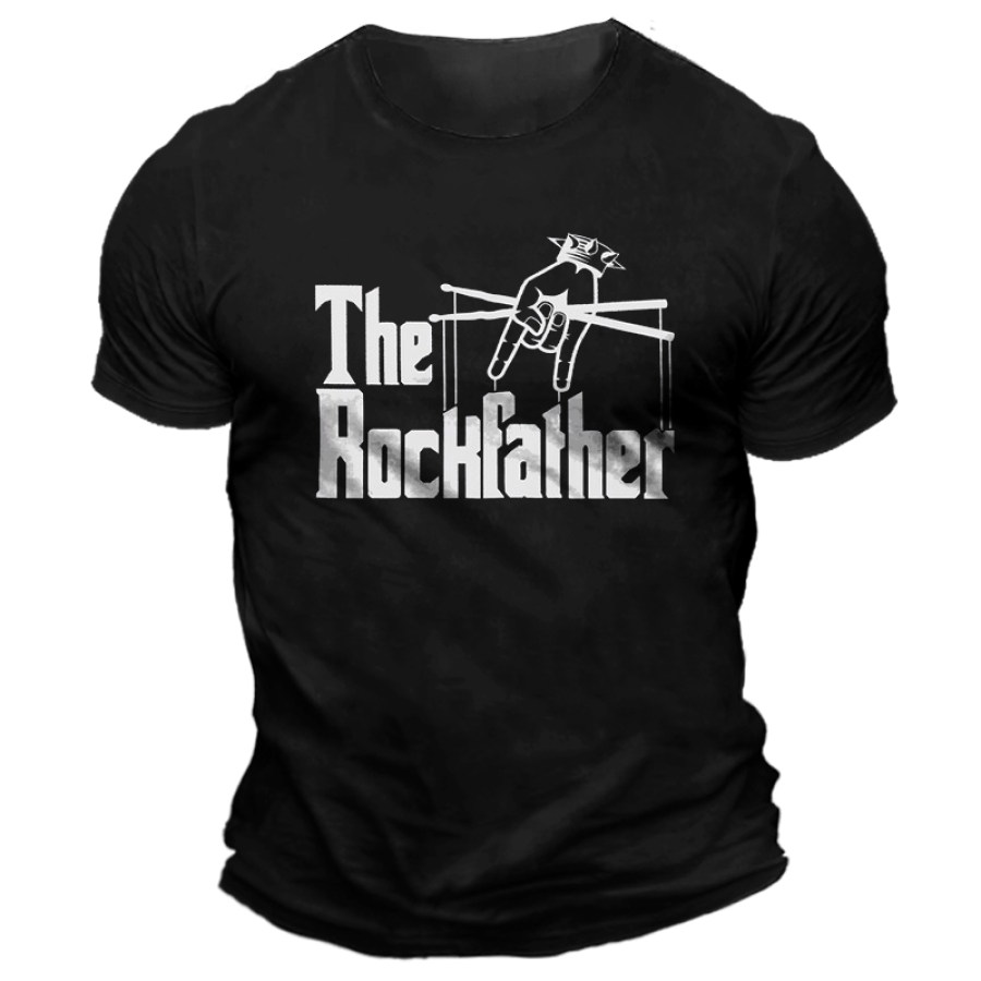 

T-shirt Décontracté à Manches Courtes Et Col Rond Pour Hommes The Rockfather