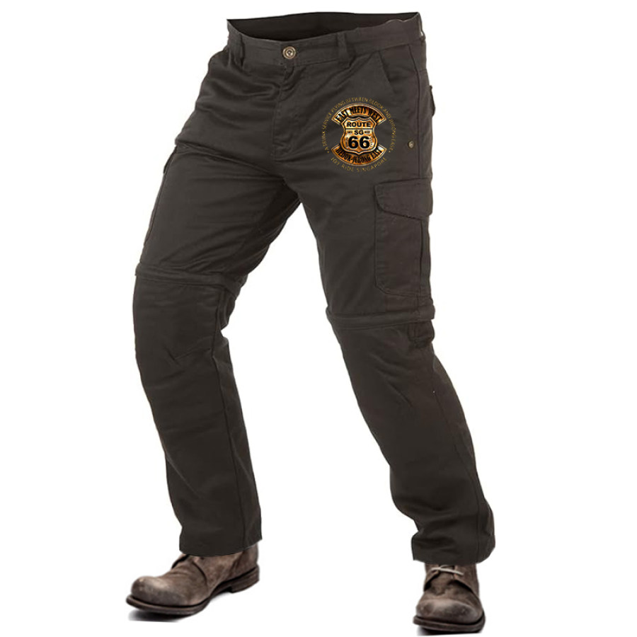

Harley Notorcycle Rote66 Functional Style Men's Vintage Distressed Jeans