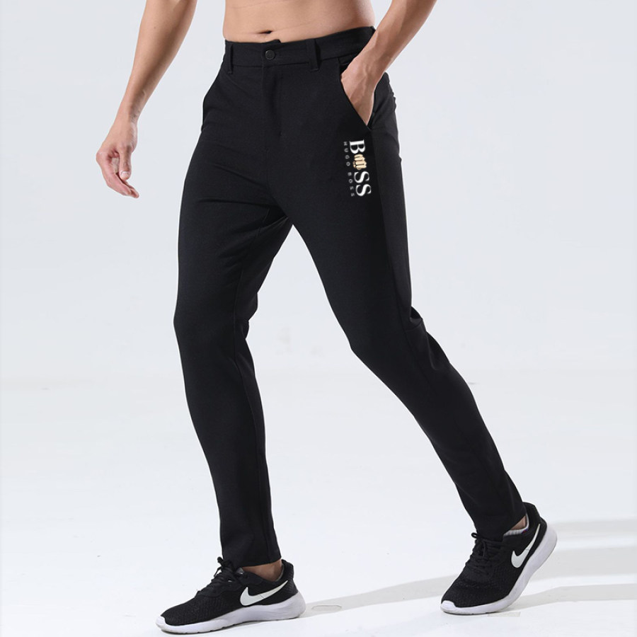 

Pantalones Deportivos Para Hombres Al Aire Libre Boss Desplazamientos Pantalones Casuales De Moda Mallas Ajustadas Elásticas Altas