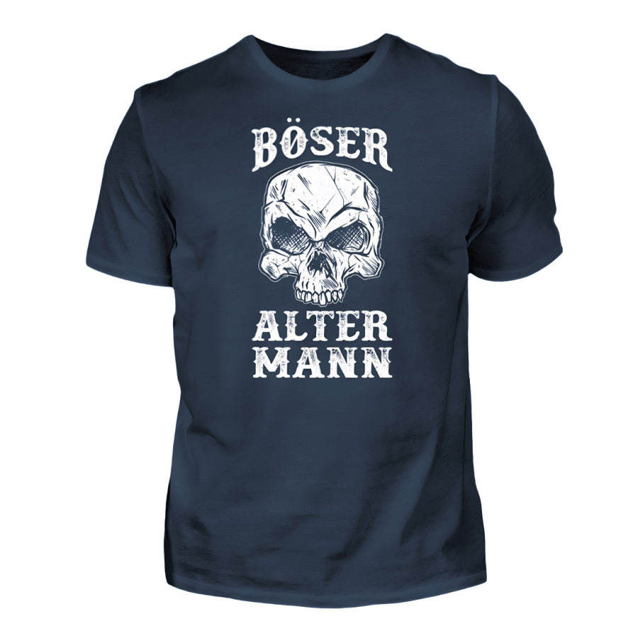

Herren-T-Shirt Mit Aufdruck „Bad Old Man“ Im Freien Täglich Lässig Kurzärmelig Rundhalsausschnitt