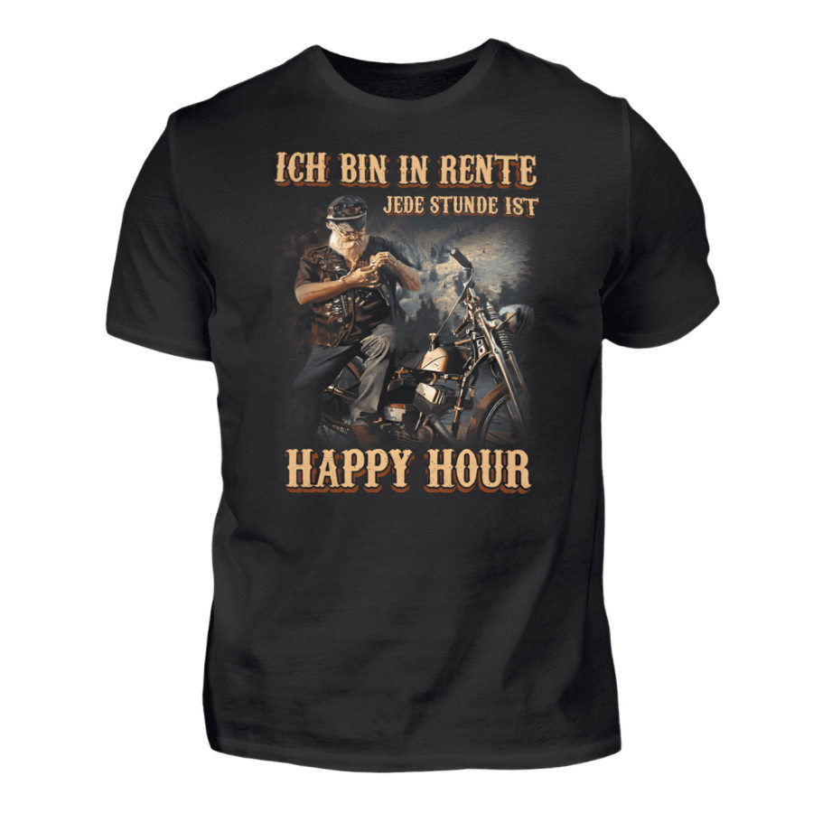 

Herren-T-Shirt Mit Aufdruck „I Am Retired Old Man Motorcycle“ Im Freien Täglich Lässig Kurzärmelig Mit Rundhalsausschnitt