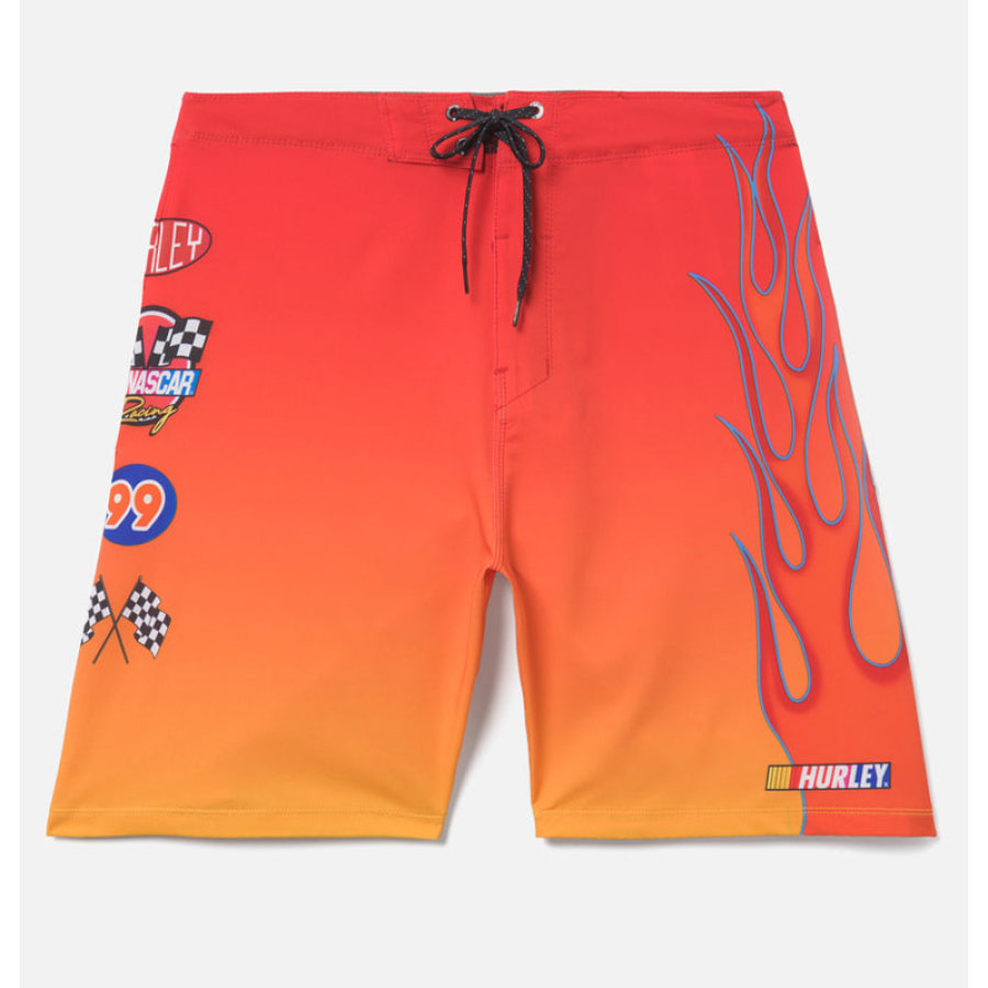 

Men's ECO NASCAR Flame 18" Boardshort Drawstring Surf Shorts