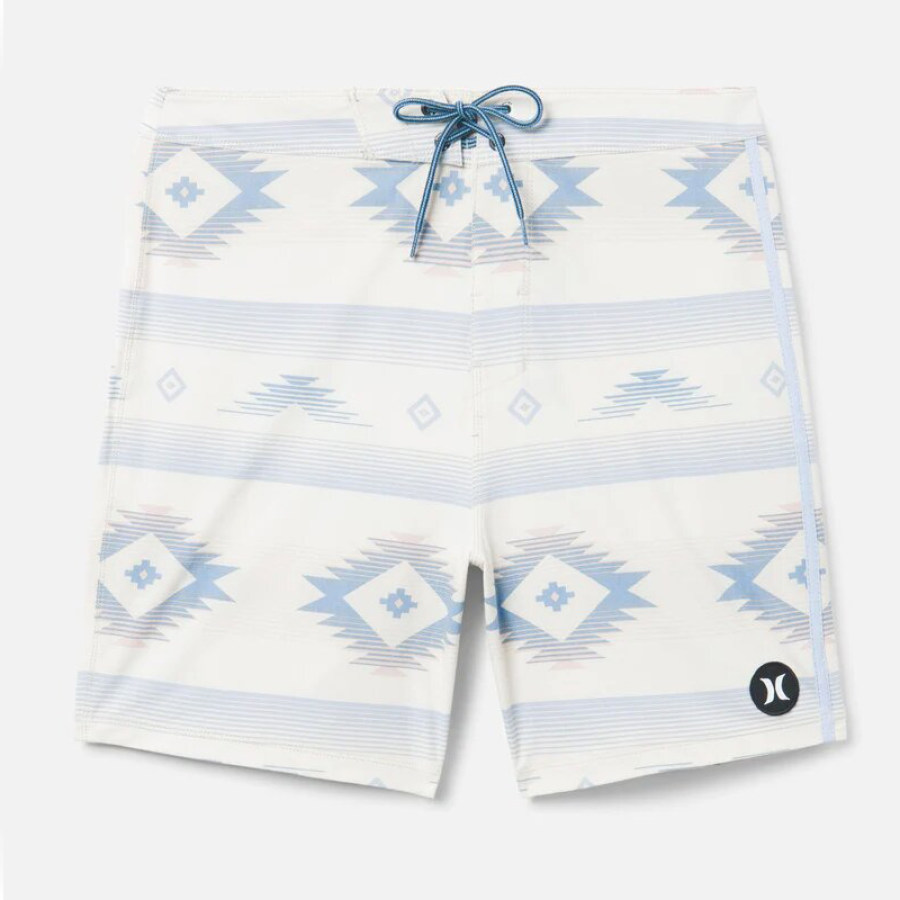 

Hurley Herren 18" Boardshort Surfshorts Mit Ethnischem Geometrischem Musterdruck