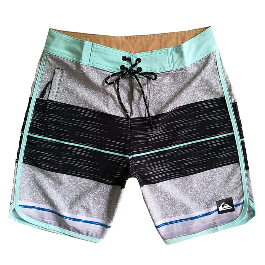 

Quiksilver Shorts De Surf Con Cordón Y Empalme A Rayas De 18" Para Hombre