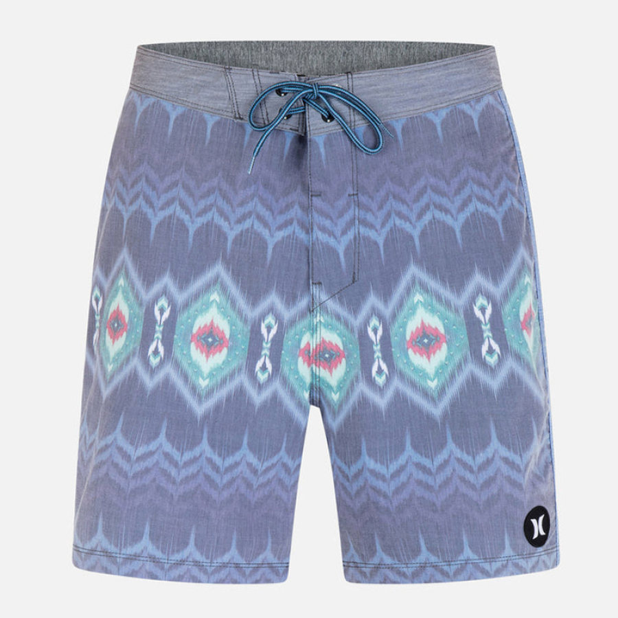 

Hurley Boardshort De 18" Con Estampado De Pavo Real Y Cordón Para Surfear