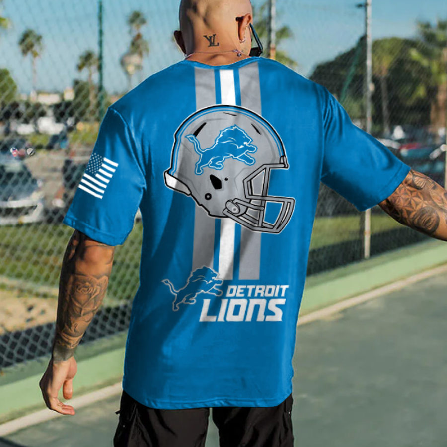 

Camiseta Extragrande De Manga Corta Del Super Bowl De La NFL Detroit Lions Para Hombre