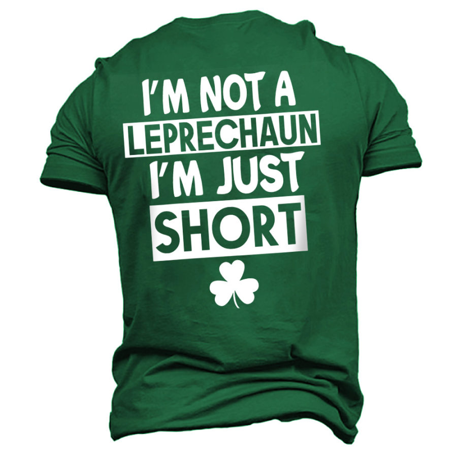 

T-shirt Décontracté à Manches Courtes Et Col Rond Pour Homme Je Ne Suis Pas Un Lutin Je Suis Juste Petit Lucky You Shamrock De La Saint-Patrick