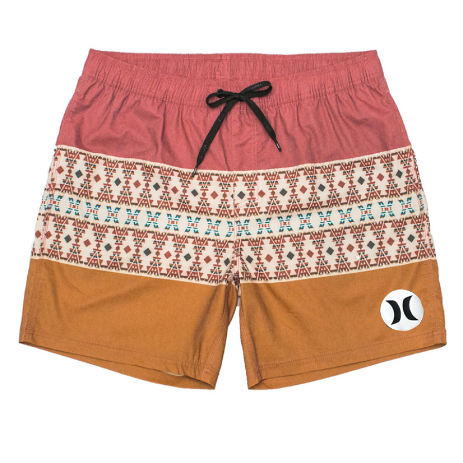 

Hurley Shorts De Surf Con Cordón Y Estampado Azteca De 4.5" Para Hombre