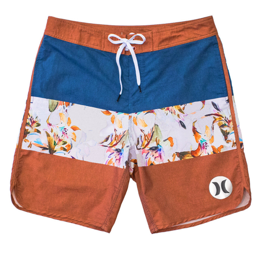 

Pantalones Cortos De Surf Con Cordón Y Estampado Floral De 18 "para Hombre