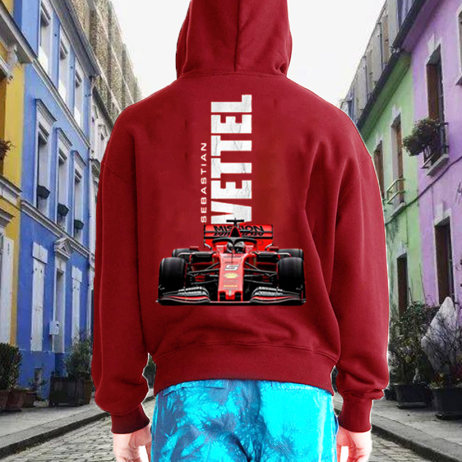 

Sudadera Con Capucha Y Estampado De Competición Deportiva De Ferrari Racing