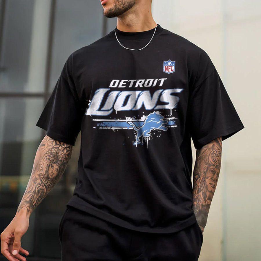 

T-shirt Surdimensionné à Manches Courtes Du Super Bowl De La NFL Des Detroit Lions Pour Hommes