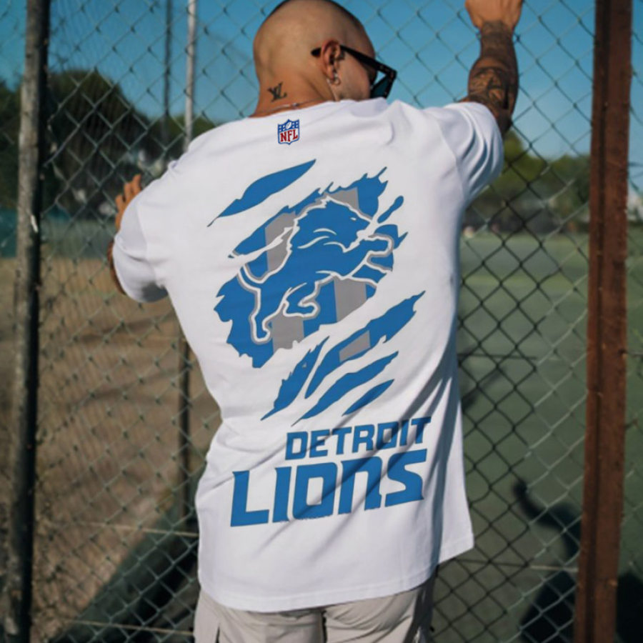 

Detroit Lions NFL Super Bowl Oversize-Kurzarm-T-Shirt Für Herren