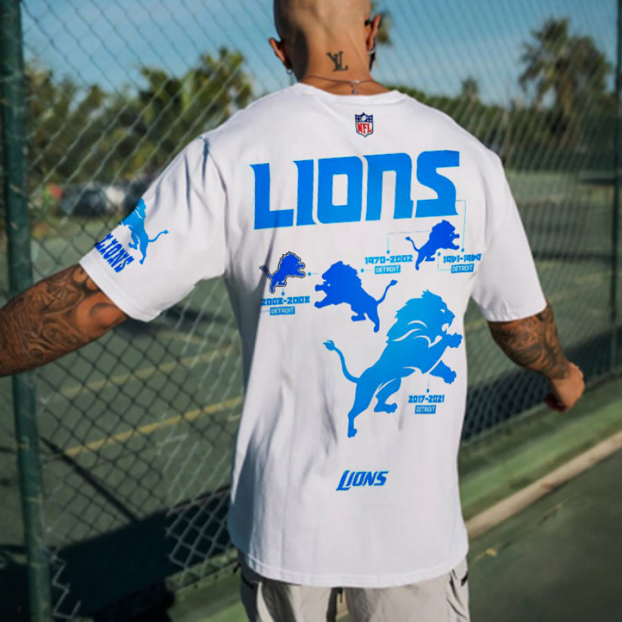 

Camiseta Extragrande De Manga Corta Del Super Bowl De La NFL Detroit Lions Para Hombre