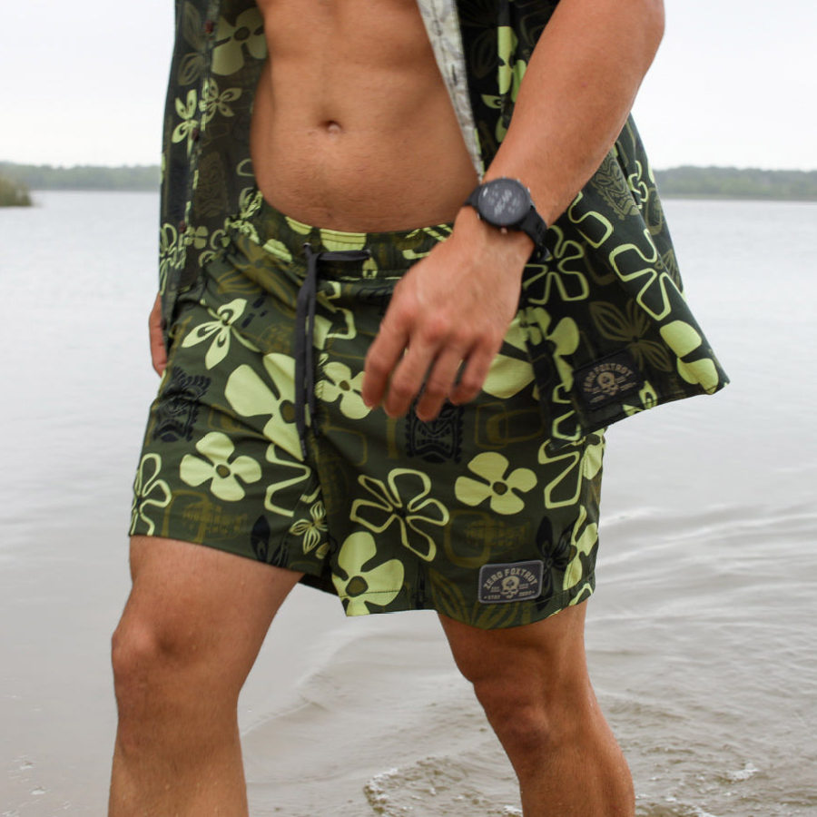 

Мужские шорты для доски с цветочным рисунком летние повседневные шорты для серфинга плавки