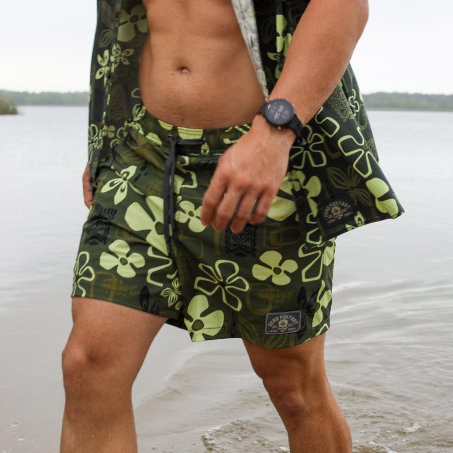 

Men's Board Shorts Flower Summer Daily Surf Shorts Swim Trunks