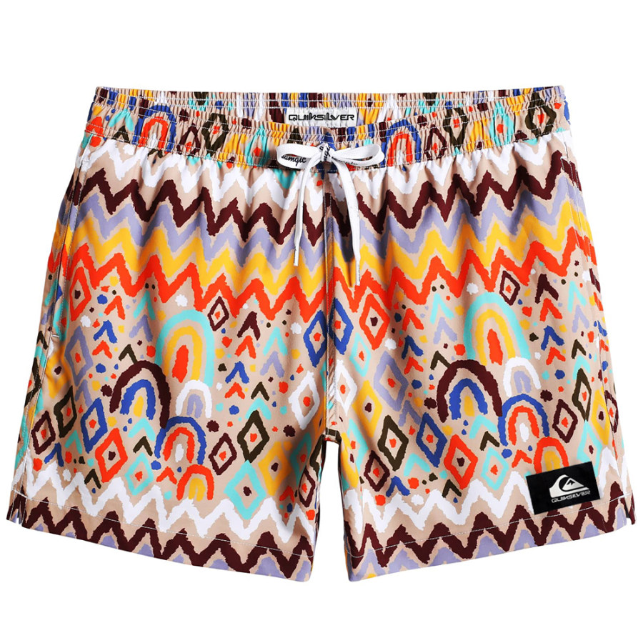 

Mens Indian Print Swim Trunks 4.5 Inch Surf Shorts Mesh Lining Inseam Stretchy Beach Shorts