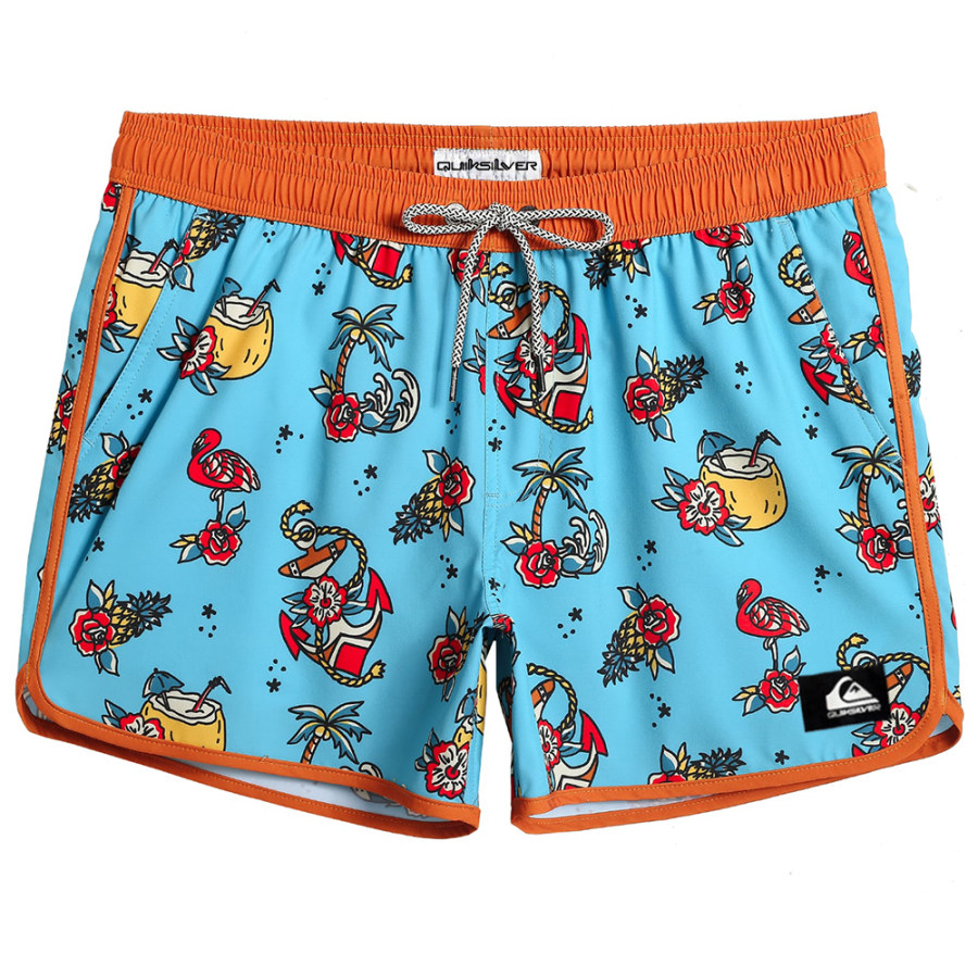 

Quiksilver Herren-Badehose Mit Fun-Food-Print 4 5-Zoll-Surfshorts Strandshorts Mit Netzfutter