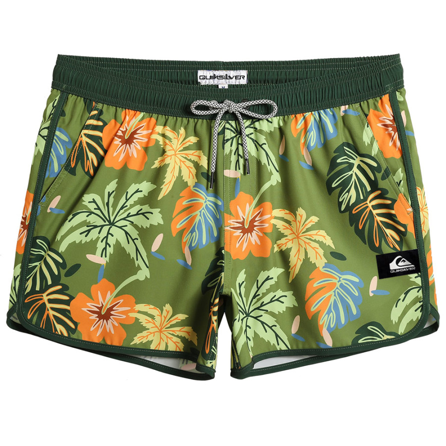 

Quiksilver Bañador Con Estampado De Hojas De Selva Tropical Para Hombre Pantalones Cortos De Surf De 4 5 Pulgadas Pantalones Cortos De Playa Con Forro De Malla