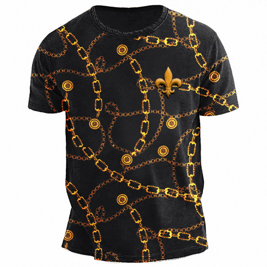 

T-Shirt Mit Barockem Fleur-de-lis-Logo