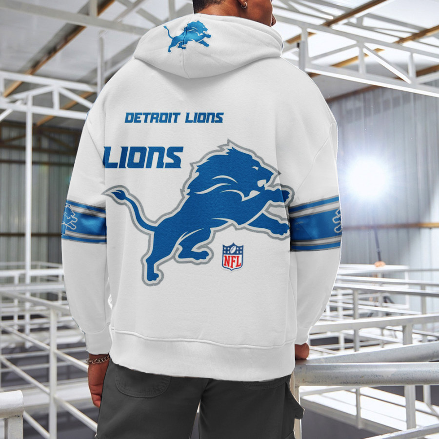 

Detroit Lions Übergroßer Freizeit-Kapuzenpullover Für Herren