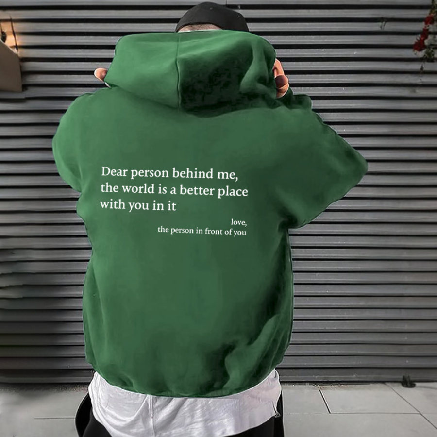 

Men's Oversized Hoodie Casual Pocket You Are Enough Print