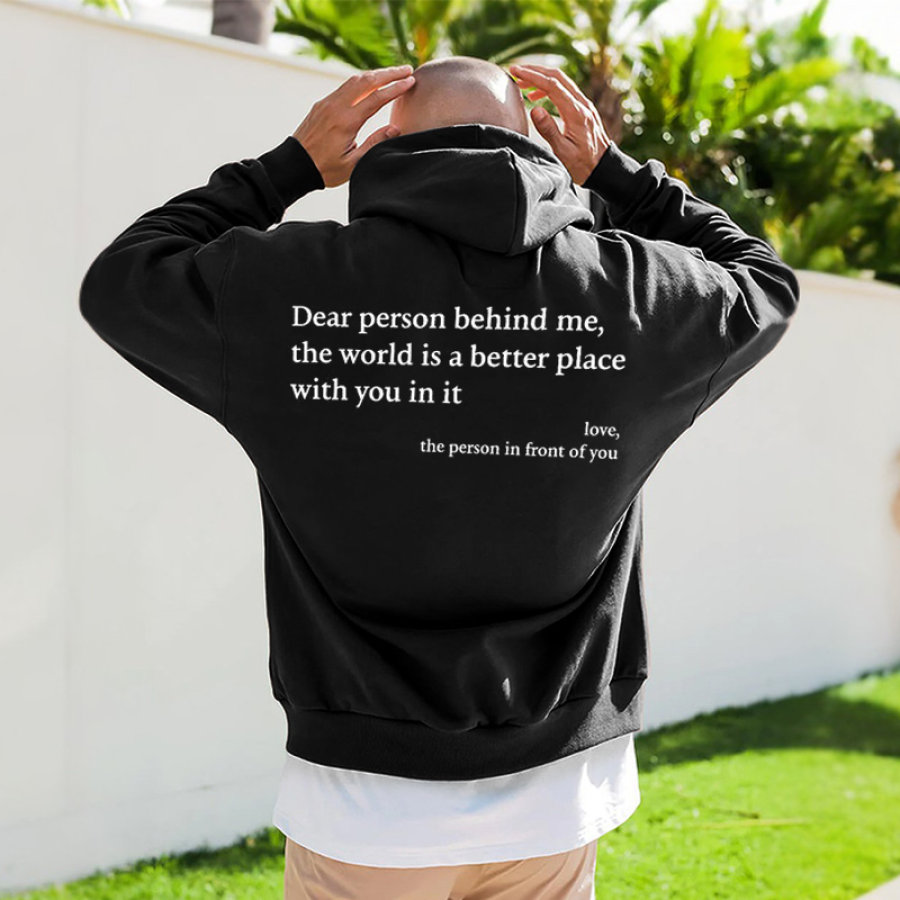 

Men's Oversized Hoodie Casual Pocket You Are Enough Print