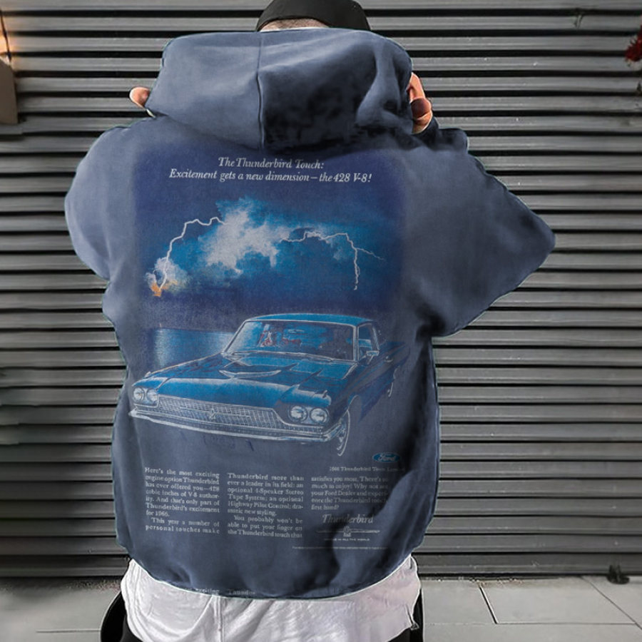 

Sudadera Con Capucha Extragrande Racing Para Hombre Con Bolsillo Informal Azul