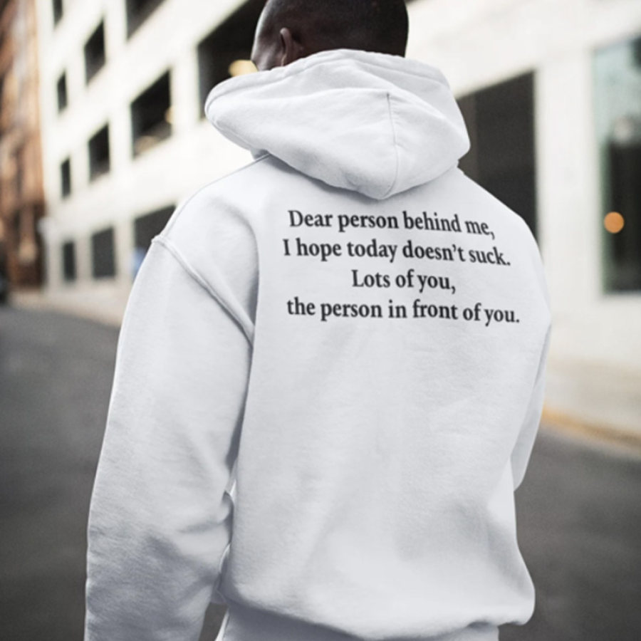 

Men's Oversized Hoodie Casual Pocket You Are Enough Print