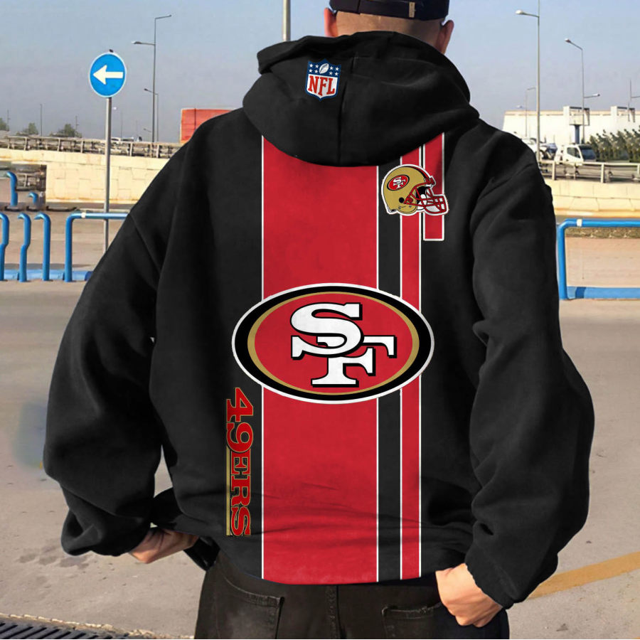 

Lässiger übergroßer Kapuzenpullover Mit San Francisco 49ers NFL Super Bowl-Aufdruck Für Herren