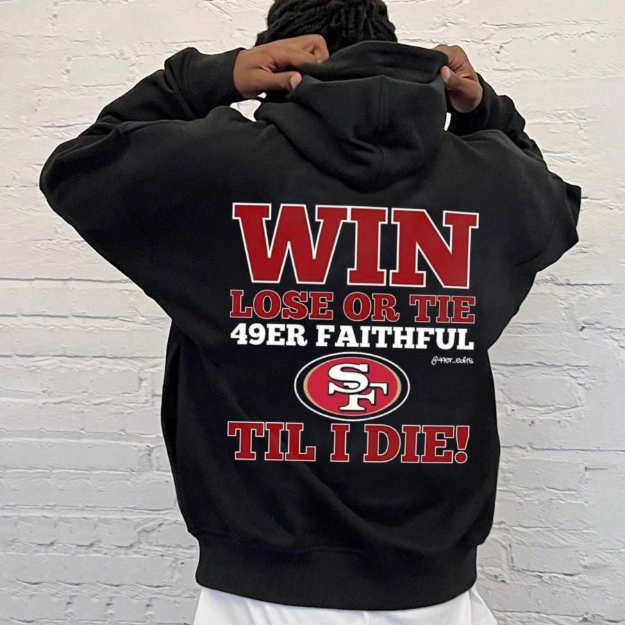 

Sudadera Con Capucha Extragrande Informal Con Estampado Del Super Bowl De La NFL De Los San Francisco 49ers Para Hombre