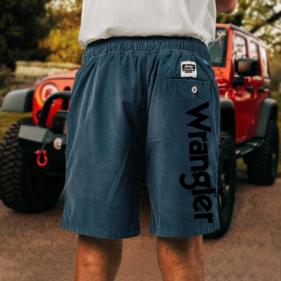 

Men's Jeep Corduroy Shorts Riding AXIAL SCX6 JEEP Wrangler Jlu 4WD 1/6 RC Casual Shorts