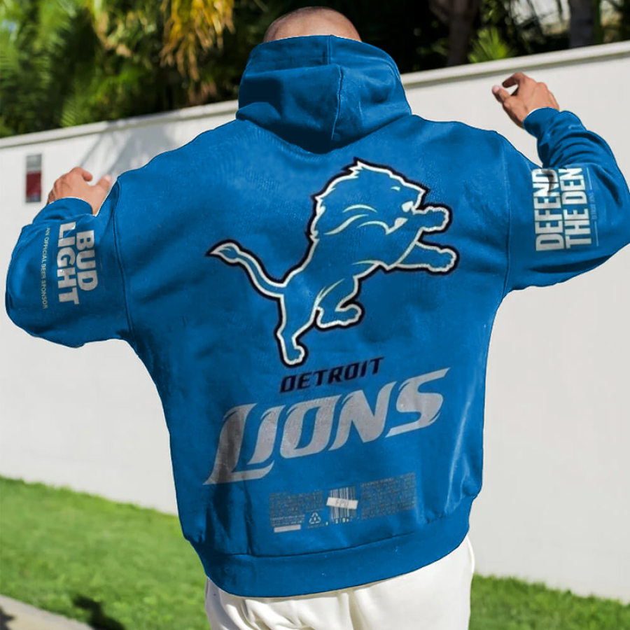 

Sweat à Capuche Surdimensionné Pour Hommes Des Detroit Lions NFL Super Bowl