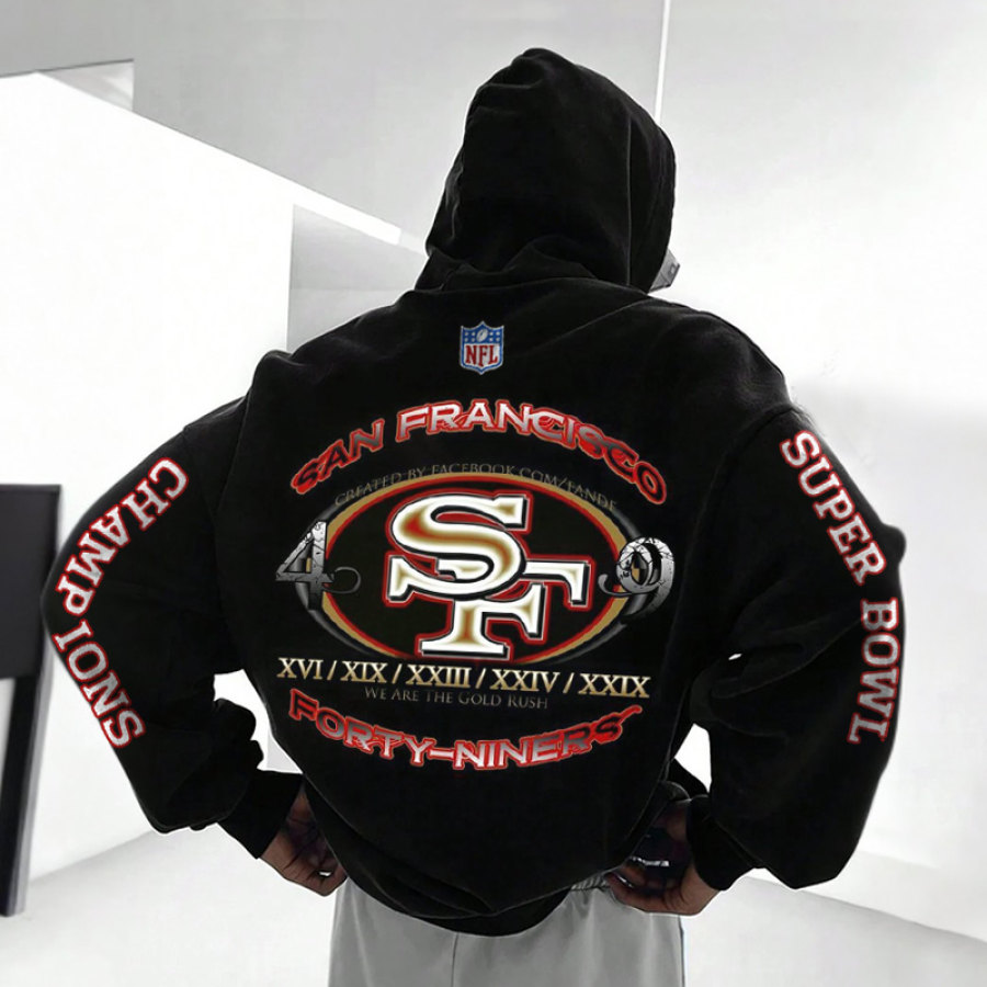 

Sweat à Capuche Surdimensionné Pour Hommes Des San Francisco 49ers NFL Super Bowl