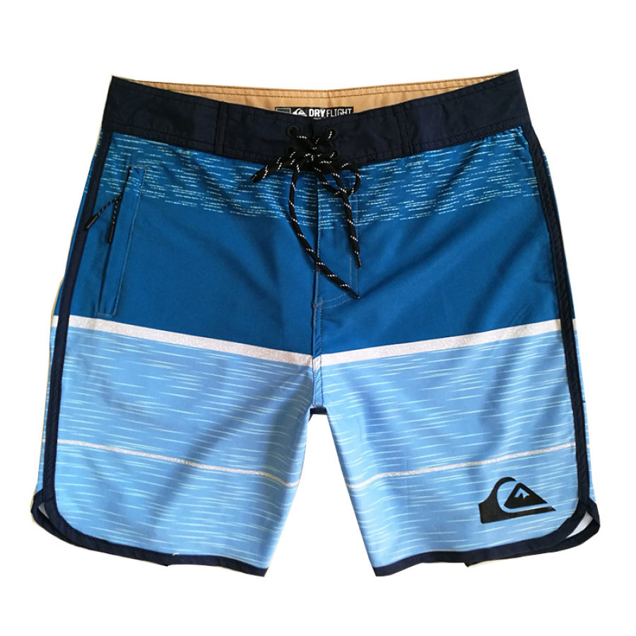 

Quiksilver Men's 18" Boardshort Contrast Colors Splicing Drawstring Surf Shorts