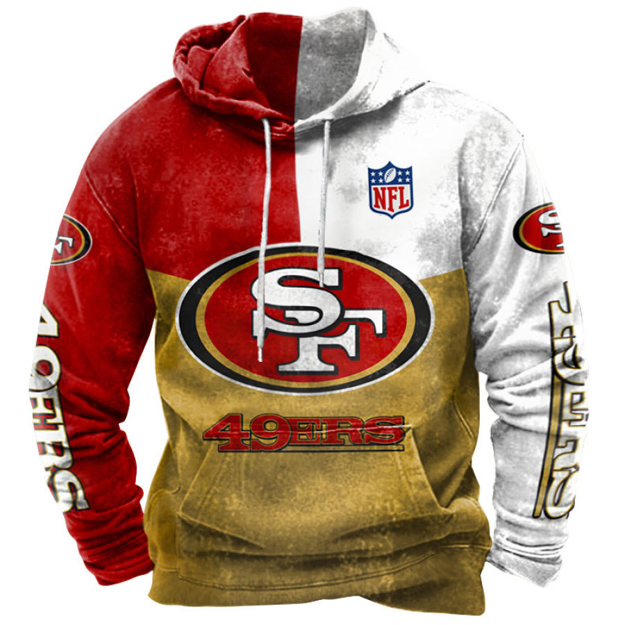 

Bedruckter NFL Super Bowl Farbblock-Hoodie Der San Francisco 49ers Für Herren
