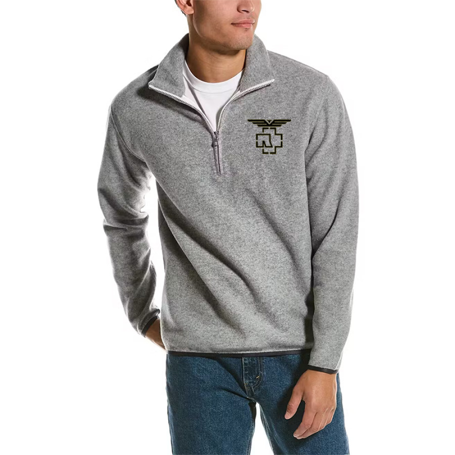 

Herren-Sweatshirt „Rammstein Rock Band“ Mit Halbem Reißverschluss Und Langen Ärmeln