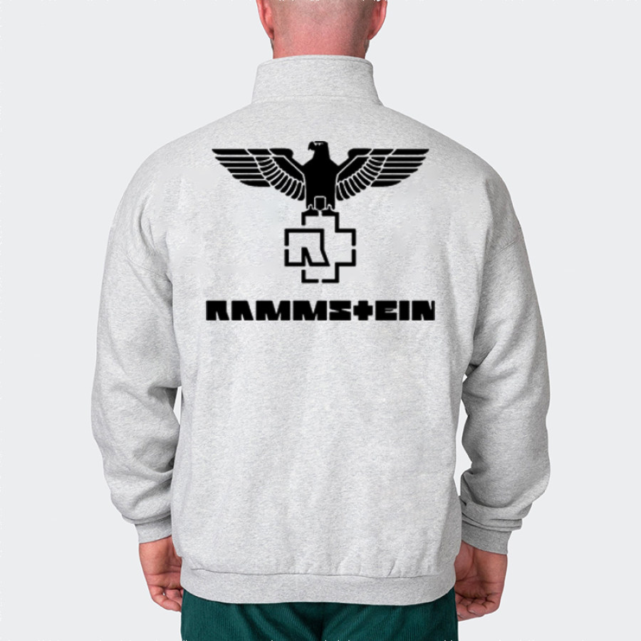 

Sudadera De Manga Larga Con Media Cremallera Rammstein Rock Band Para Hombre