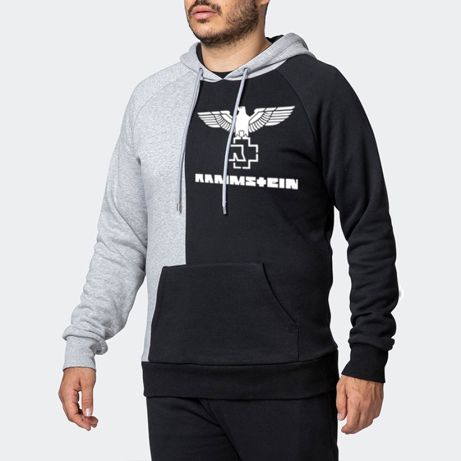 

Sweat-shirt à Manches Longues Aux Couleurs Contrastées Rammstein Rock Band Pour Hommes