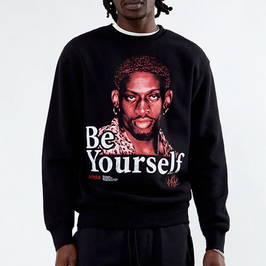 

Dennis Rodman Be Yourself Sweat-shirt à Col Rond