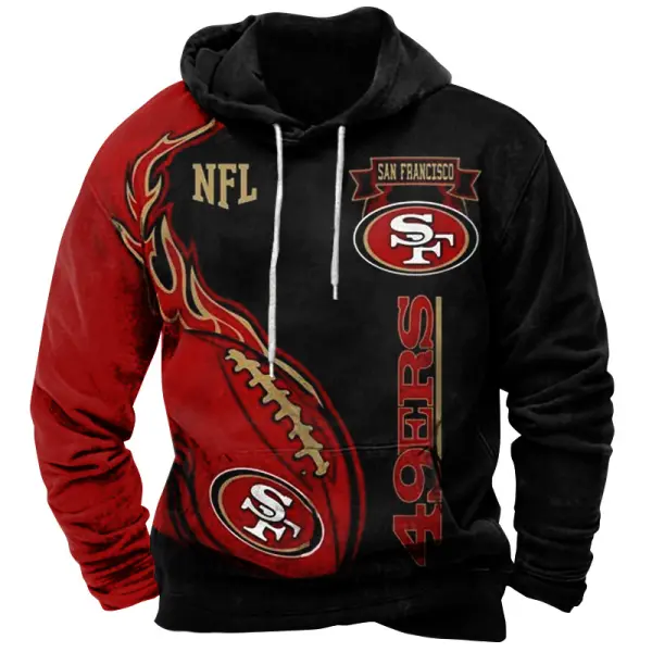 Men's San Francisco 49ers Printed NFL Super Bowl Casual Hoodie - Cotosen.com