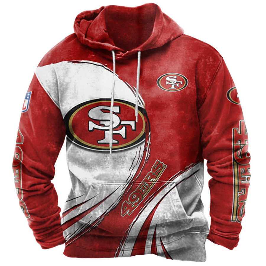 

Bedruckter NFL Super Bowl-Freizeit-Kapuzenpullover Der San Francisco 49ers Für Herren