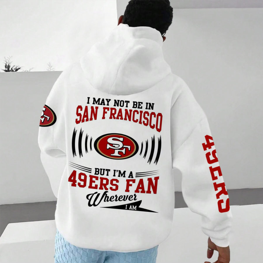 

Lässiger übergroßer Kapuzenpullover Mit NFL-Aufdruck Der San Francisco 49ers Für Herren