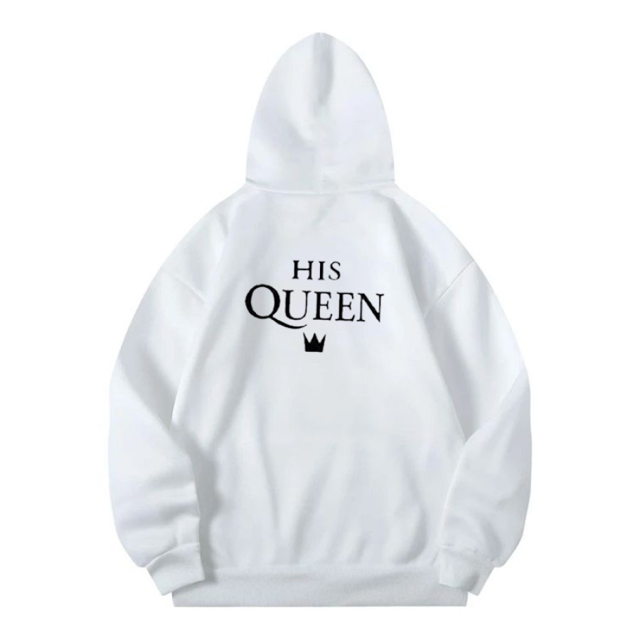 

Sweat-shirt Couple Surdimensionné « His Queen » Pour Femmes