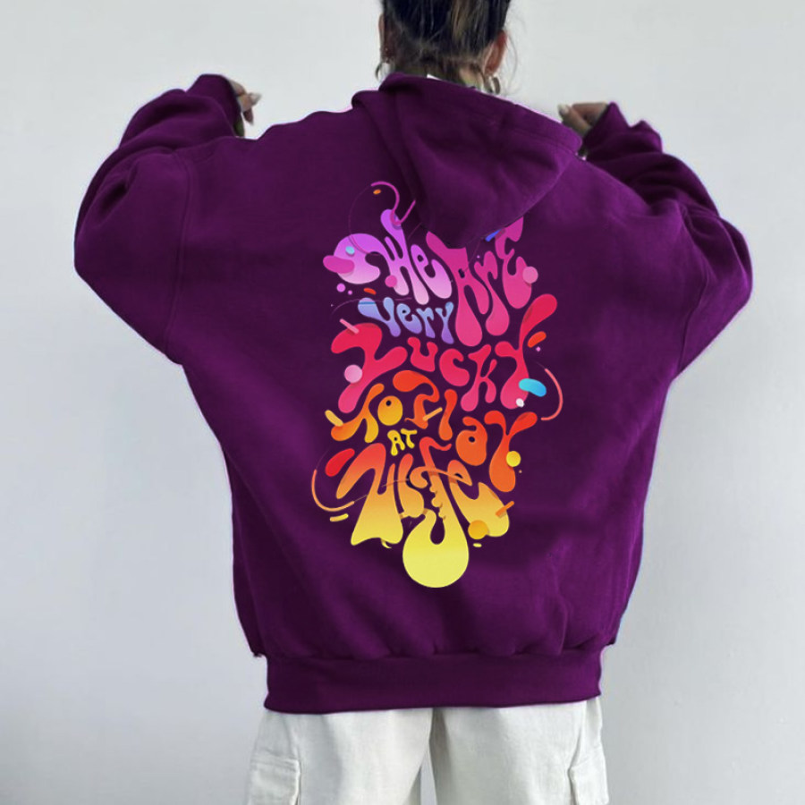 

Sudadera De Pareja Con Estampado De Grafiti Para Mujer