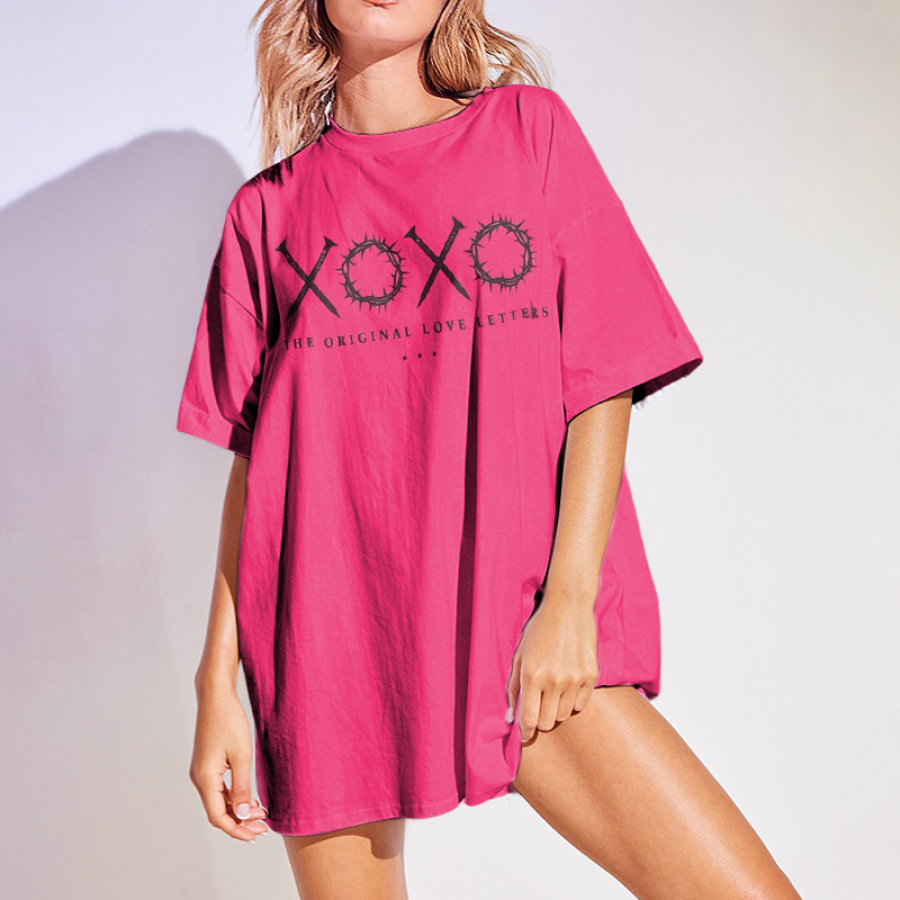 

Women's Oversized T-Shirt XO Original Love Letters