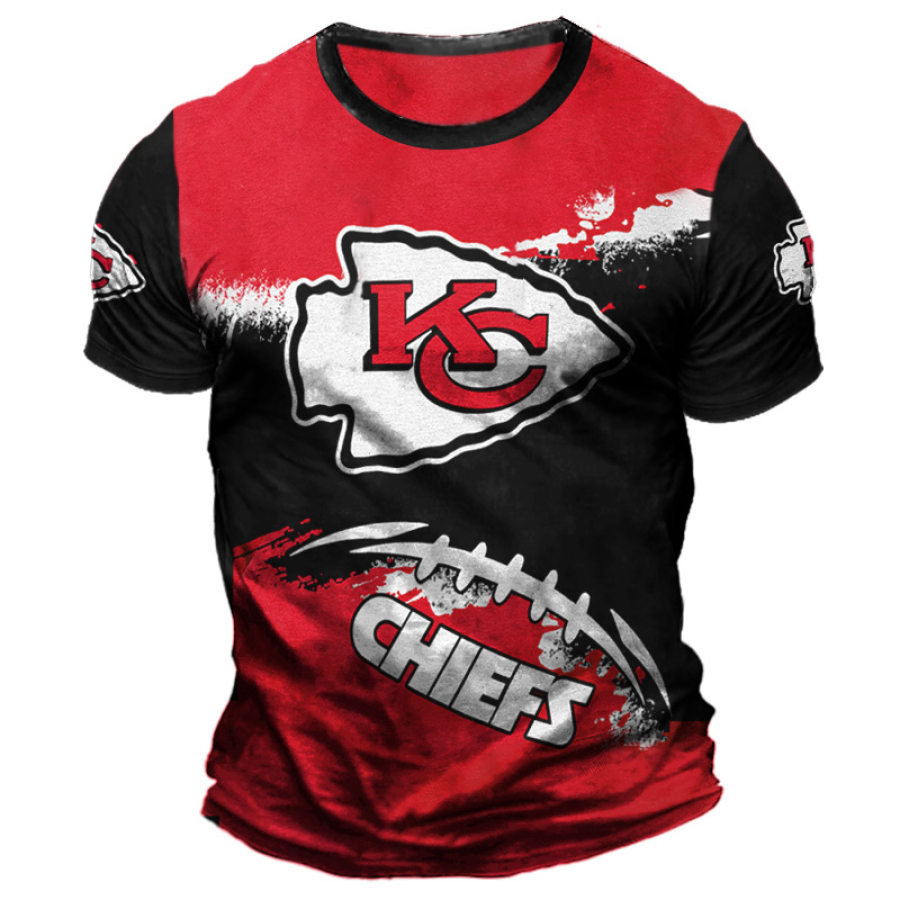 

Bedrucktes NFL Super Bowl Kurzarm-T-Shirt Der Kansas City Chiefs Für Herren