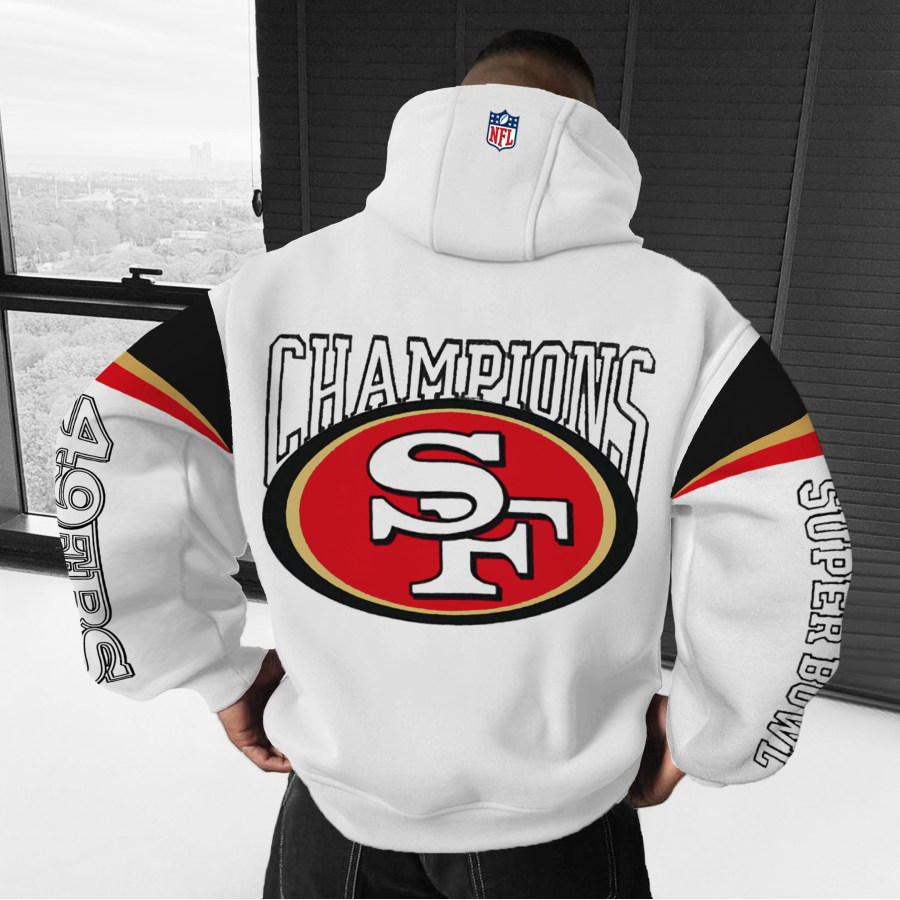 

Sudadera Con Capucha De Fútbol Unisex De Gran Tamaño Super Bowl 49ers NFL