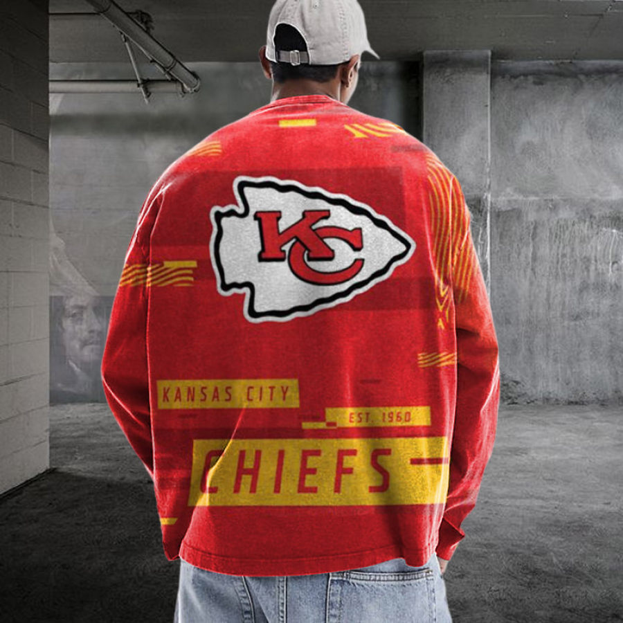 

Camiseta Extragrande De Manga Larga Del Super Bowl De La NFL Kansas City Chiefs Para Hombre