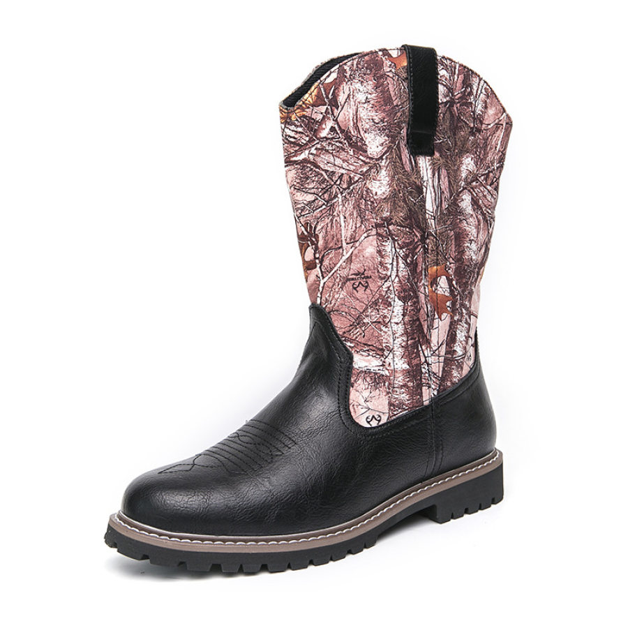 

Western Cowboy Patchwork Pattern Boots